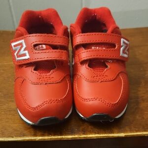 New Balance Red Sneakers with Velcro Straps